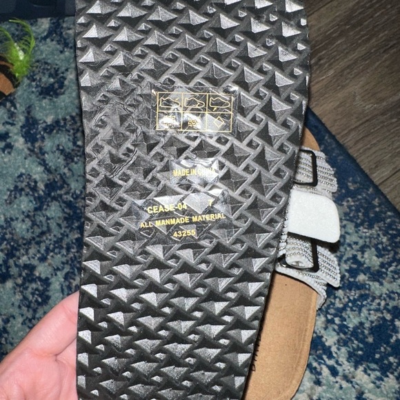 BAMBOO White and Black Beaded Sandals - Picture 2 of 2